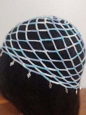 Handmade Crochet Elegant Decorative Mesh Hat